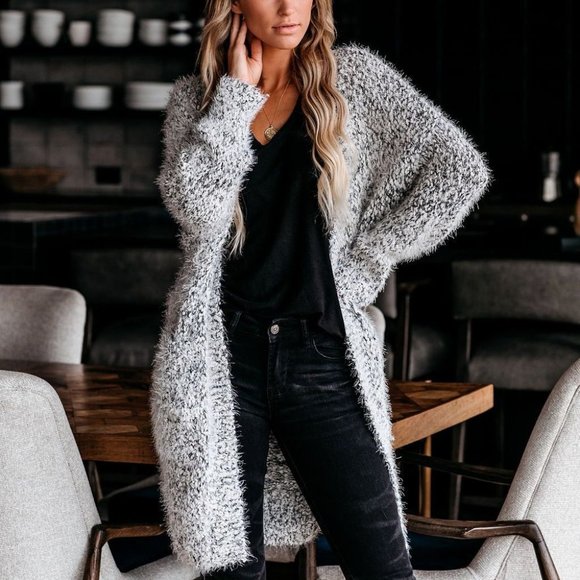 PLUSH HOODIE CARDIGAN - Picture 5 of 6